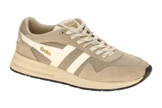 Gola CMB780CW Delta Trainer Herren Sneakers Beige/Off White Velourleder/Mesh