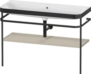 Duravit Happy D.2 Plus c-bonded Set mit Metallkonsole Taupe Seidenmatt 1175x490x850 mm - HP4739N6060 HP4739N60600000