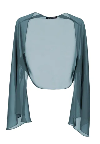 SWING - Stola aus nachhaltigem Chiffon faded blue - Gr. - S