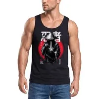 Neverless Tanktop Tanktop Herren mit Grafik-Print - Rōnin - Trägershirt Baumwolle mit Print