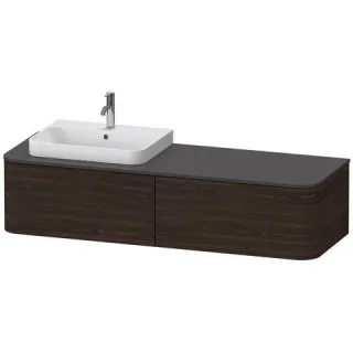 Duravit Happy D.2 Plus Konsolenwaschtischunterbau wandhängend Nussbaum gebürstet Matt 1600x550x354 m HP4944L69690010