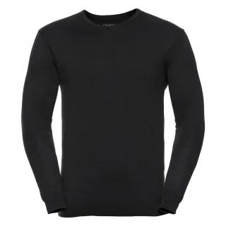 Russell Collection - Sweatshirt V-Ausschnitt für Herren (Schwarz)