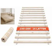 Lattenrost PREMIUM Rollrost 14 oder 23 Latten, Wolkenland, 400kg Tragkraft, 140x200cm, Made in Europe, vorgebohrt
