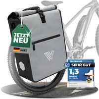MIVELO Fahrradtasche 2in1 Gepäckträgertasche für Fahrrad wasserdicht, 25 Liter Volumen