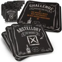 Funke & Brand Bierdeckel Whisky - "Abstellort für Whiskey" - Geschenk für Männer - 50 Stück