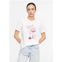 comma Kurzarmshirt T-Shirt T-Shirt mit Artwork
