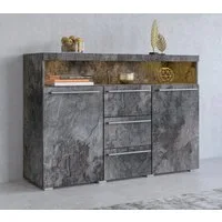 OTTO home Sideboard India,Breite 132cm stilvolle Anrichte mit 2Türen, 3 Schubladen, Kommode viel Stauraum, Einlegeböden verstellbar,ohne Beleuchtung