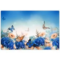 cover-your-desk.de Schreibtischunterlage abwaschbar – Frühlingswiese – premium Vinyl - Made in Germany, (1 tlg)