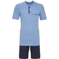 Ringella Shorty mit Knopfleiste, Brusttasche, karierte Bermuda mit Dehnbund (2 tlg) Single Jersey aus reiner Baumwolle