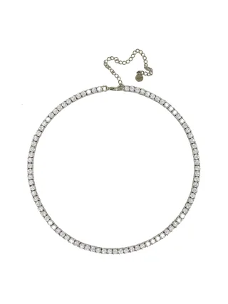 Fashionbox Collier rhodiniert mit Zirkonia weiss