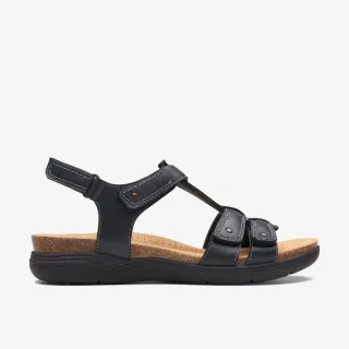 April Cove Schwarze Leder-Sandalen