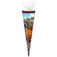 Livepac Office Schultüte Schultüte / Zuckertüte / Länge: 35cm / rund / Tüllverschluss / "Safari