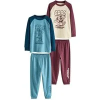 Next Pyjama Schlafanzüge mit langen Ärmeln, 2er-Pack (4 tlg)