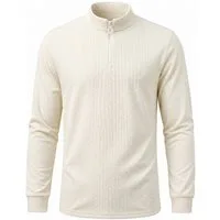 Allthemen Sweatshirt Stehkragen Herren Sweatshirt Langarm mit Halbzip