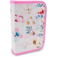 itenga Federmäppchen itenga Schüler-Etui Mäppchen Schmetterling 28 teilig 1-Zipper