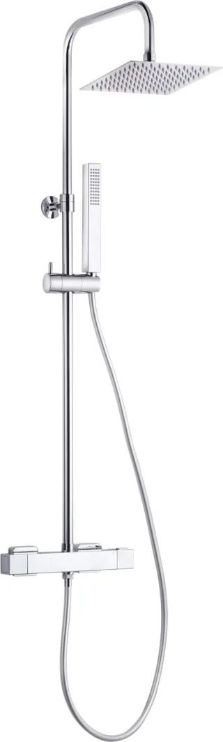 Neuesbad Serie 230 NEO Quadratisch Thermostat- Duschsäule, Chrom NB1DENLC04ST1