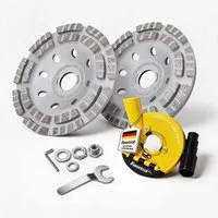 Fanztool Winkelschleifer FANZTOOL Diamantschleiftopf 2 * 125 mm mit universal Absaughaube, Für aller Winkelschleifer geeignet