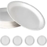 TSB Werk Einwegteller Pappteller Campingteller Campinggeschirr 20cm, (40 St), Picknickgeschirr, Rund, Teller, Set