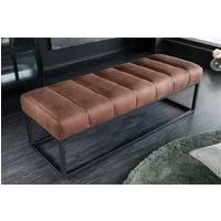 riess-ambiente Sitzbank PETIT BEAUTÉ 110cm antik braun / schwarz (Einzelartikel, 1-St), Flur · Microfaser · Metall · Schlafzimmer · Design
