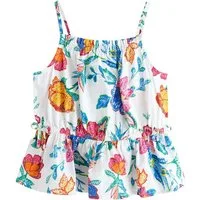 Next Trägertop Bluse mit Schößchen und Trägern (1-tlg)