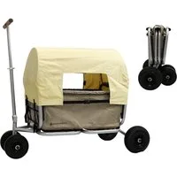 Beachtrekker Bollerwagen LiFe, faltbarer Bollerwagen inkl. Feststellbremse und Sonnenverdeck