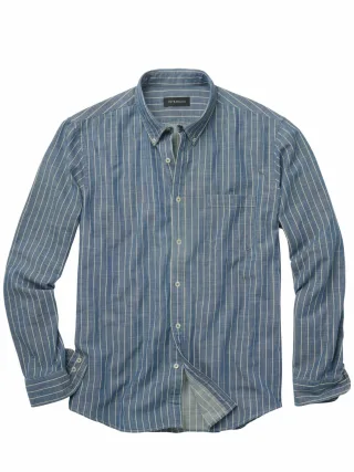 Mey & Edlich Herren Zwei-Welten-Jeanshemd Blau 100 % Baumwolle