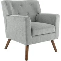 CLP Loungesessel Kioni (1er), Cordbezug, Kautschukholz, bis 150 kg belastbar