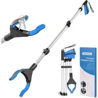 LuxusKollektion Greifzange Greifzange 91cm Magnet Greifarm 360 drehbar Senioren 91cm Bleu