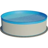 Planet Pool Rundpool Stahlwandpool rund Größe wählbar, 90 cm tief, Stah (Einzelbecken, 1-tlg), verzinkte Stahlwand