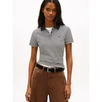 Tommy Jeans Poloshirt TJW SLIM ESSENTIAL POLO SHORT SLEEVE mit Logostickerei, Piqué