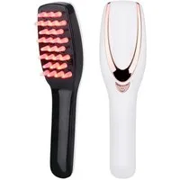 Toomoke Elektrohaarbürste Elektrische Kopfhaut Massage Bürste,3 in 1 Phototherapie-Massage-Kamm, Reduzieren Sie Haarausfall Haarpflege