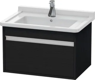 Duravit Ketho Waschtischunterbau wandhängend Eiche Schwarz Matt 650x455x410 mm - KT666301616 KT666301616