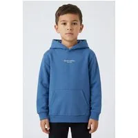 Name It Kapuzensweatshirt NKMBRODY LS NREG SWEAT WH BRU NOOS mit kleinem Logoprint