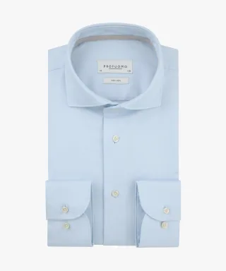 Profuomo - Hellblaues Heavy Twill Hemd Hellblau - Gr. - 41