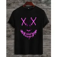 RMK T-Shirt Print-Shirt T-Shirt Herren Shirt Basic Vintage Smile Smiley aus Baumwolle