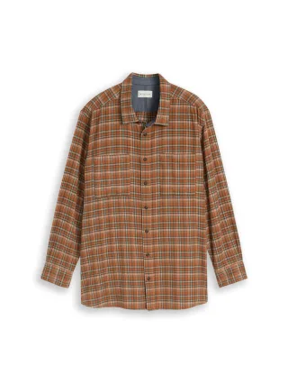 Tom Tailor - Plus Size - Flanell-Hemd mit Karomuster brown orange based mint check - Gr. - 4XL