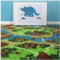 Steffensmeier Teppichboden Buddy, Rechteckig, Dino, Kinderzimmer