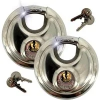 TronicXL Vorhängeschloss 2x Rundbügelschloss Set Sicherheits Vorhängeschloss Edelstahl Keller, (2-tlg), aus gehärtetem Edelstahl rostfrei