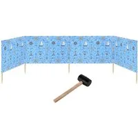 Garronda Windschutz Strand Sichtschutz 5m lang mit Gummihammer Garten Meer GAEX001