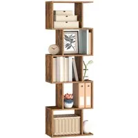 VASAGLE Bücherregal, 5 stöckiges Bücherregal, 24 x 40 x 159 cm, Standregal, Büroregal