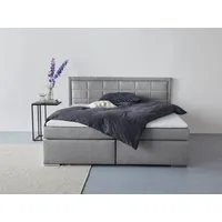 COLLECTION AB Boxbett ATHENA, Polsterbett wahlweise mit Bettkasten, Strukturstoff-Bezug (mit PUR-Schaumtopper (H2), Kaltschaumtopper (H3) oder Viscotopper (H4), Bonnell- oder Taschenfederkernmatratze H2,H3,H4, 140x200/180x200cm