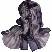 KINSI Modeschal Monochromer Farbverlauf Damenschal, Modeschal, Premium-Schal, Lang, leicht, Sonnenschutz, antiallergisch