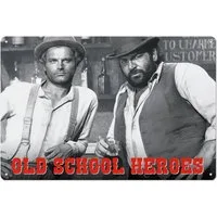Dekoobjekt Bud Spencer und Terence Hill - OLDSCHOOL HEROES - Blechschild - 20x
