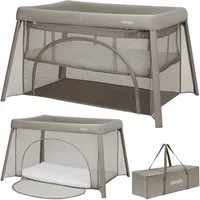 lionelo Baby-Reisebett MILA, 2in1/4-cm-Matratze/2 Höhen/360°-Netz/Tasche