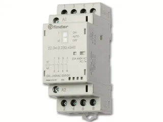 FINDER Installationsschütz, 230 V, 25 A, 4 Schließer, 22.34.0.230.4340