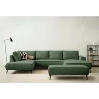 Home affaire Wohnlandschaft TVINNU, Set 2 Teile, Recamiere rechts/links, stellbar zum Schlafsofa (Krokodilverbinder)