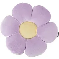 Magma Heimtex Fellkissen Kissen Minnie Blüte Blumenkissen lila gelb 50cm von Magma