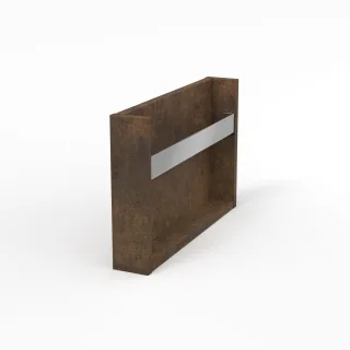 Sanipa Konsolenplatte vertikal mit Handtuchhalter, WT8002E Patina-Bronze 340,0x85,0x520,0 WT8002E