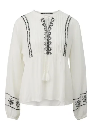 qs - Bluse creme - Gr. - 42