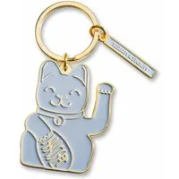 Donkey Products Schlüsselanhänger Lucky Cat Key Ring Grey, Maneki Neko